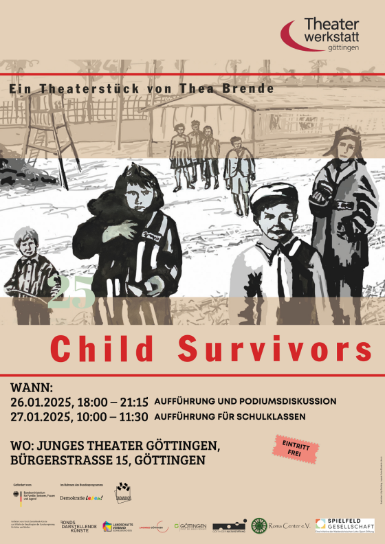 26. & 27. Januar 2025: Child Survivors. 2 Aufführungen und eine Podiumsdiskussion zur Gegenwart und Zukunft des Gedenkens Zu Standard-Verknüpfungen hinzufügen