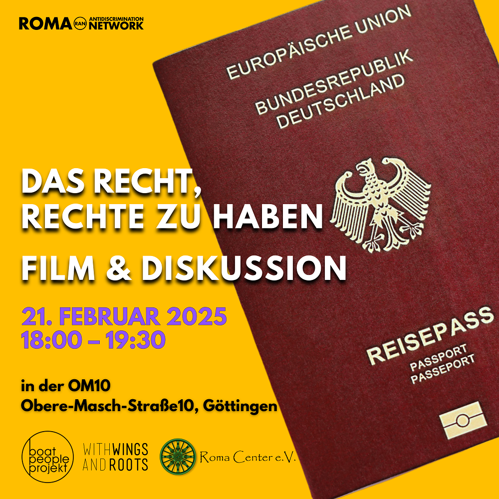 21.02.2025 Das Recht, Rechte zu haben. Film & Diskussion in Göttingen